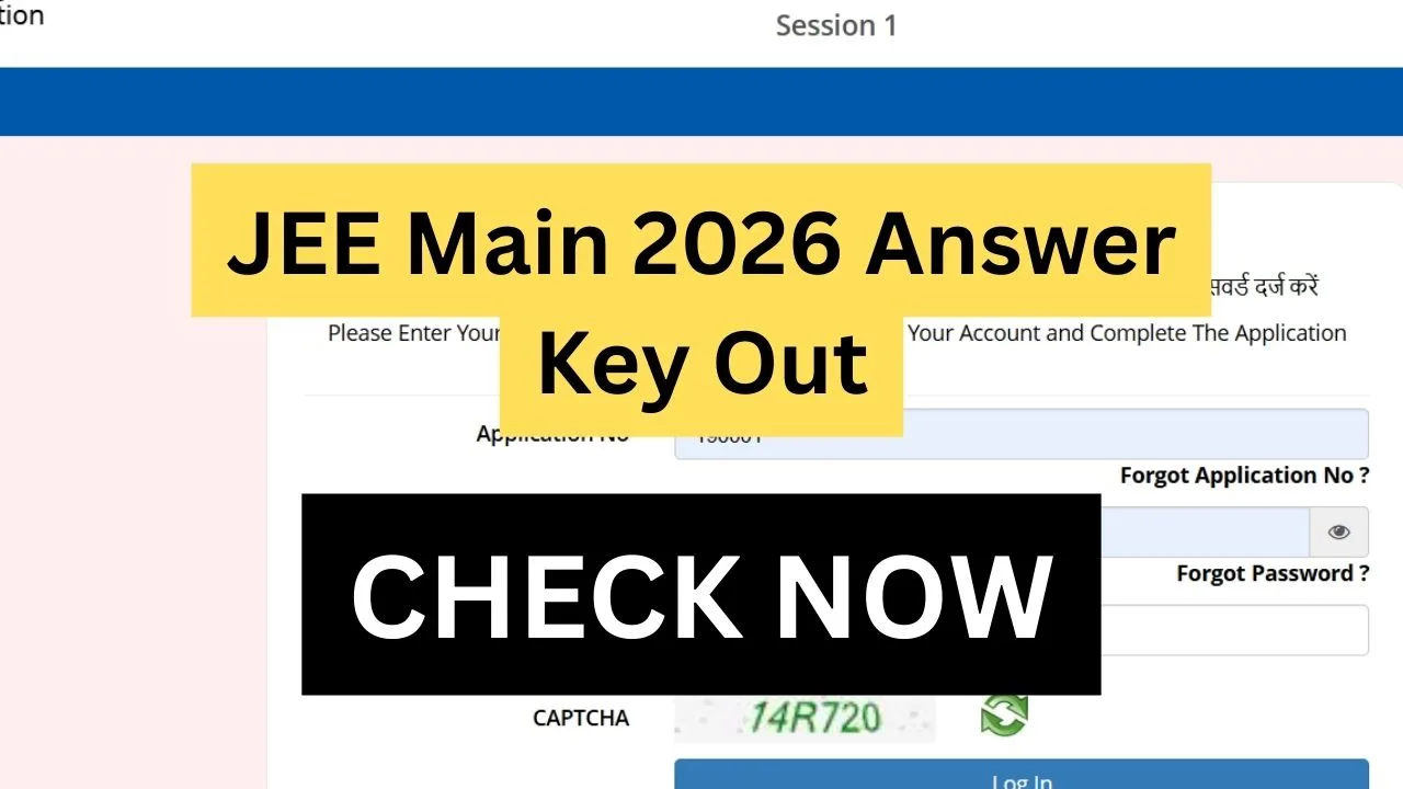 JEE Main 2026 Answer Key Out