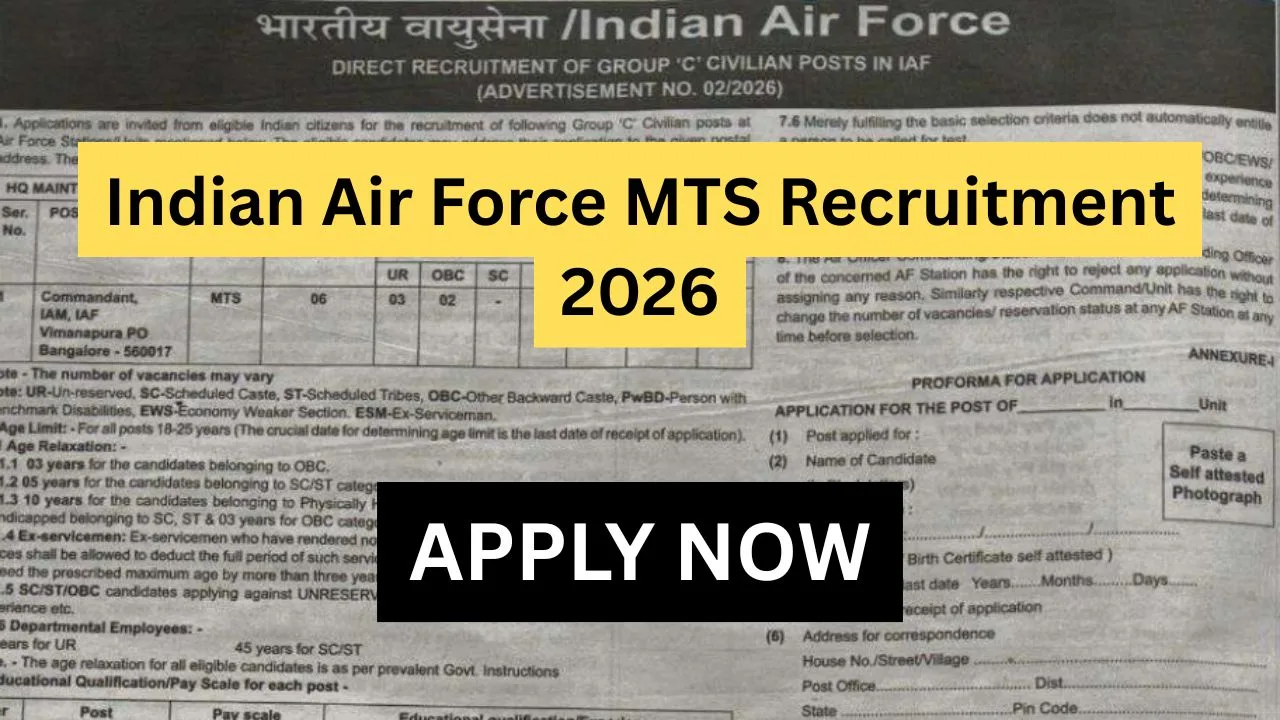 Indian Air Force MTS Recruitment 2026