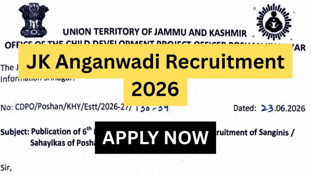 JK Anganwadi Recruitment 2026