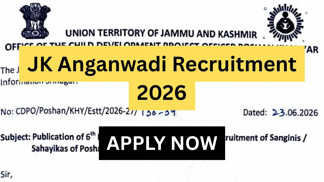JK Anganwadi Recruitment 2026