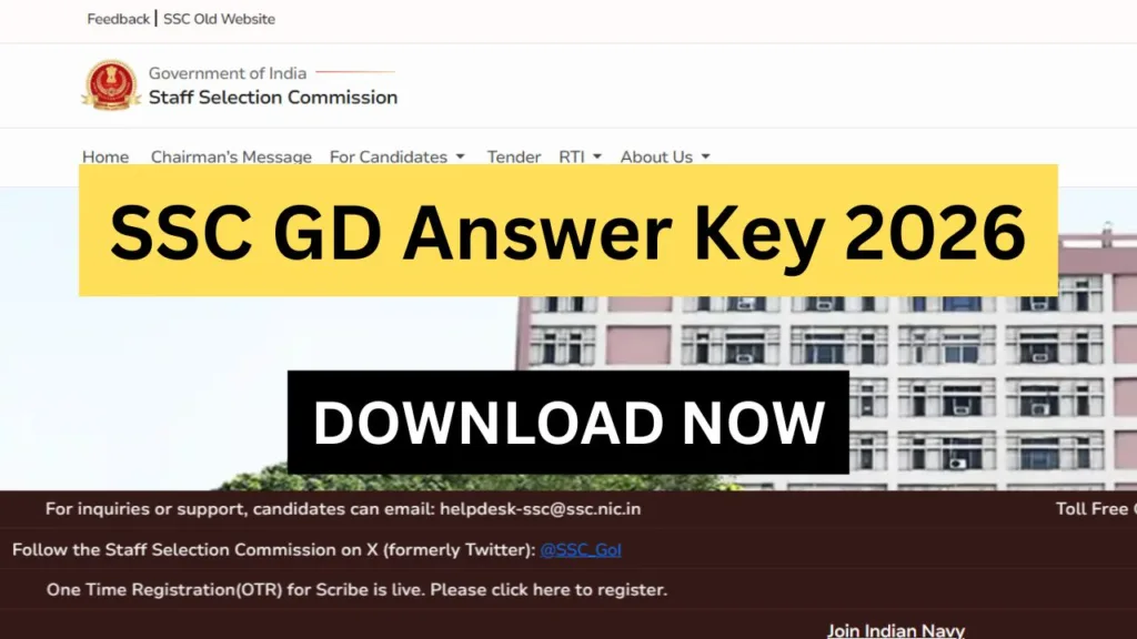 SSC GD Answer Key 2026