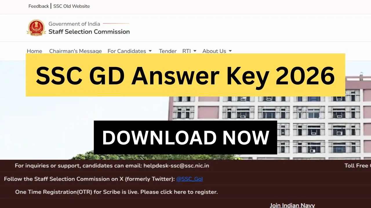SSC GD Answer Key 2026