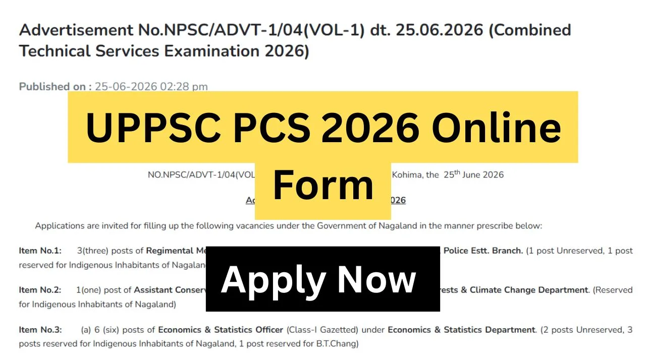 UPPSC PCS 2026 Online Form